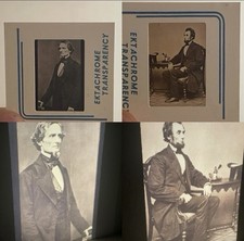2x 35mm Slides, CIVIL WAR Ektachrom transparency Abraham Lincoln Portraits picture