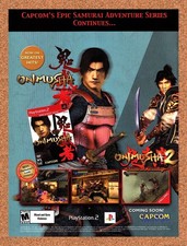 2002 Onimusha 1 & 2 PS2 Original Advertisement / Retro Promo v1 picture