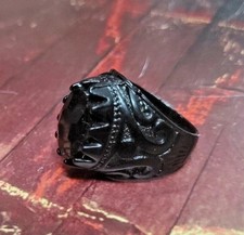 MOST POWER QUEEN SUCCUBUS Black Stone RING Aghori Wish Granted picture