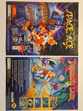 ​Rare 90s Video Game Ad Lot Dragon's Lair Space Ace Lemmings Blazing Dragons picture