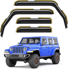 In-Channel Window Rain Guards Fit for 2018-2026 Jeep Wrangler JL & 2020-2026 Jee picture
