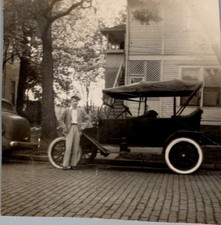 1947 Huntington Street Photograph Jimmy Vaughan & Model T Ford Americana picture
