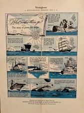 1944 Westinghouse Historical Series Poster No. 1 for Schools     “NEW OLD STOCK” picture