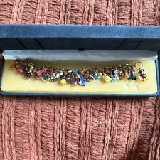Disney Charm Bracelet w/ Dangle Charms Bradford Exchange  picture