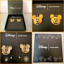 New Baublebar Disney Mickey Mouse Haunted Pumpkin Stud Earrings NIB Cute picture