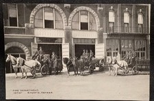 Vintage 1900s Fire Department Emporia, Kansas Postcard Fire Station picture