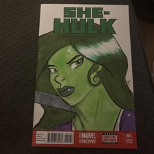 She-Hulk #1 - Blank Sketch Variant w/Original Art -  picture