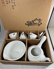 Korean Ceramic Tea Set 5 Pc Side Handle Teapot Suku Pitcher Cups New In Box picture