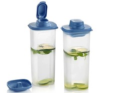 Tupperware Slim Line 2 Liter Pitcher 2 PC SET Strainer NEW picture