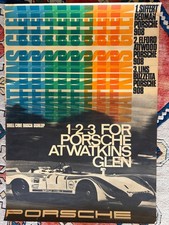 PORSCHE FACTORY POSTER 1969 WATKINS GLEN picture