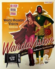 Ant Lucia SIGNED Disney + Disney+ Wandavision Art Print ~ Scarlet Witch & Vision picture