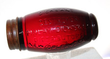 New Orleans LA Glass Bottle Dick's Ant Destroyer Trap RED GLASS NEW picture