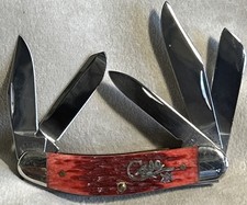 2002 Case XX TB6539 SS Cranberry Bone 5-Blade Sowbelly Silver Script NEW/NO BOX picture