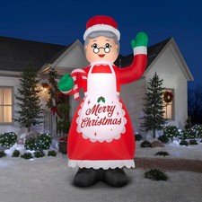 18 FT COLOSSAL MRS SANTA CLAUS CHRISTMAS AIRBLOWN LIGHTED YARD INFLATABLE picture