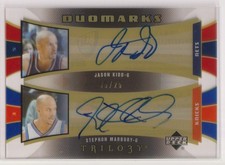 JASON KIDD Jersey 5 STEPHON MARBURY DUAL AUTO 2005 06 UD TRILOGY DUOMARKS SIGNAT picture