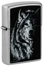 Zippo Lindsay Kivi Shadow Wolf Street Chrome 46149 picture