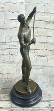 Antique Production French France Bronze Fencer Miniature Figurine Statue Deal picture