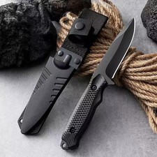 Black Tactical High Hardness Fixed Blade Knife Hunting Camping Knife with Sheath picture