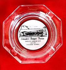 Vintage Glass Marketing Ashtray Schneider's Banquet Pavilion Higgins Av. Chicago picture