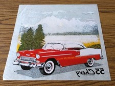 Vintage 1980's Heat Transfer Iron On Original Large 55' Chevy picture