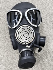 Vintage Military Gas Mask Respirator Φ-65 T-03 Black Collectible w/ Goggles picture