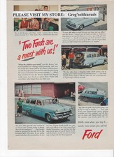Original 1953 Ford  Four Door Sedan and Station Wagon vintage print ad picture