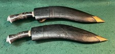 Two Gurkha Kukri knives with scabbards picture