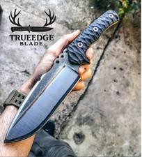 Custom HandForged Tanto Kwaiken–Stonewash Finish& Sculpted Black Micarta  Handle picture