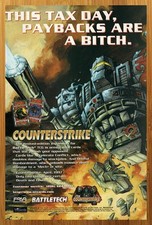 1997 BattleTech Card Game Counterstrike Print Ad/Poster Official CCG TCG Art 90s picture