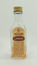 Vintage JR Watkins Liniment Bottle Full Label 1 oz Partially Full picture