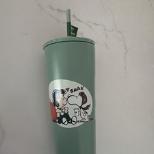 Starbucks x Peanuts Snoopy & Lucy Sage Green Tumbler 24oz Fall 2026 NEW In Hand picture