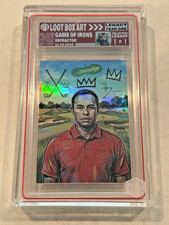 Loot Box Art 1/1 Game Of Irons Tiger Woods Red Refractor picture
