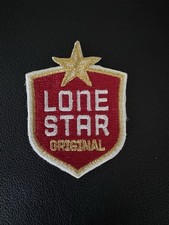VINTAGE LONE STAR ORIGINAL BEER LOGO EMBROIDERED SEW & IRON ON PATCH OLD STOCK picture