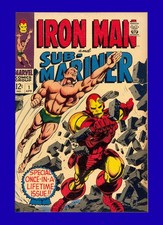 Iron Man and Sub-Mariner #1 - Whiplash App - Gene Colan Cover - 1968 - VF picture