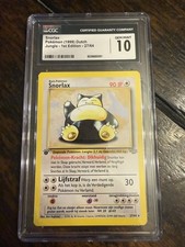 1999 Snorlax 1st Edition 27/64 Pokémon Dutch Jungle CGC 10 GEM MINT picture