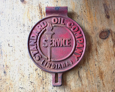 Original Standard Oil Pump Lubester Cover Cap Lid Cast Iron picture