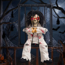 Screaming Animated Halloween Decorations, Outdoor Indoor Hanging Spooky Hallowee picture