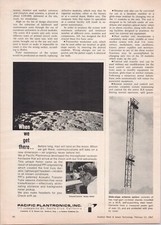 Pacific Plantronics Apollo Moon Mission Communications Print Ad 1967 picture