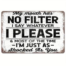 Funny Tin Metal Signs Vintage Painting Art Sign - Satirical Tin Metal Signs picture