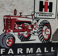 Porcelain Farmall  International Harvester Enamel Sign Size 20