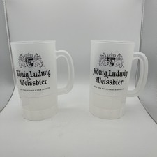 2 König Ludwig Weissbier Plastic Mugs Collectible King Ludwig Wheat Beer picture