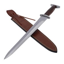 13th Century Knightly Sieghard Medieval Dagger Steel Full Tang Unsharpened LARP picture