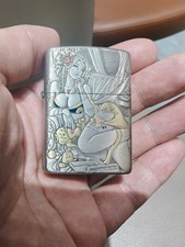 Beauty Zippo Armor Lighter Smoked Silver 3D Relief Asian Woman Collectible Gift picture