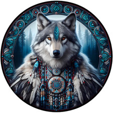 Wolf Spirit Animal Decal - Native American Totem Decal - 5