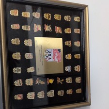 Kellogg's Cereal 1992 Olympics 40 Pin Set/Collection Framed picture