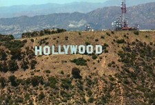 The Hollywood Sign Landmark Los Angeles California, CA City of Films -- Postcard picture