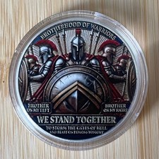 Brotherhood Of Warriors We Stand Together Commemorative Coin & Protective Case picture