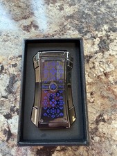 Rocky Patel Genesis Triple Jet Flame Cigar Lighter - Iced Black - New In Box picture