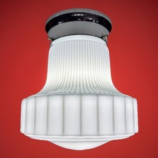 Antique/Vintage 1920’s-1930's Art Deco Nouveau White Milk Glass Light Fixture picture