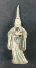 Spoontiques Pewter Wizard Figurine Rare w/ Crystal Ball & Accents Vintage 3.25